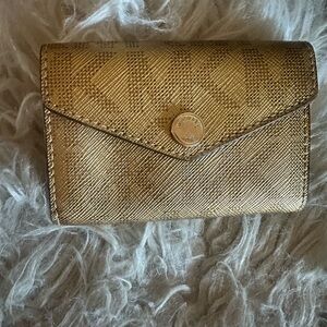 Michael Kors Gold Textured  Card Wallet